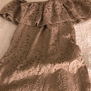 Lace beige dress